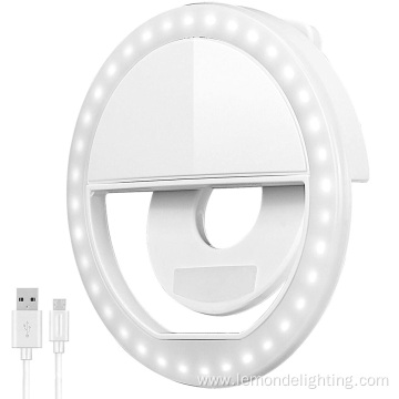 Portable USB Rechargeable LED Selfie Ring Light